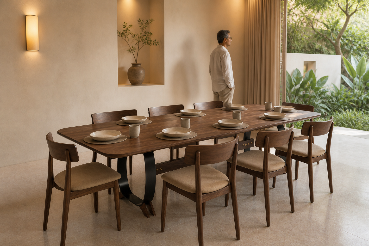Span 280 Dining Table · AUTHË v2 eight-seat scale study