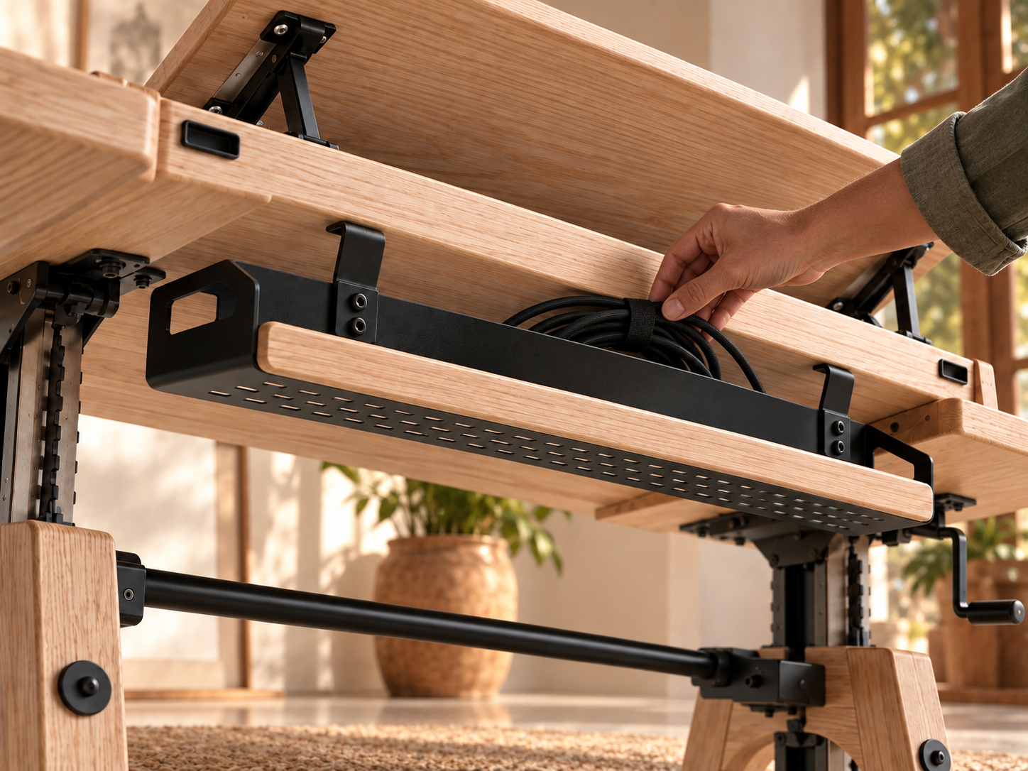 Counterpoise Cable Tray concept use case: A route for cable slack