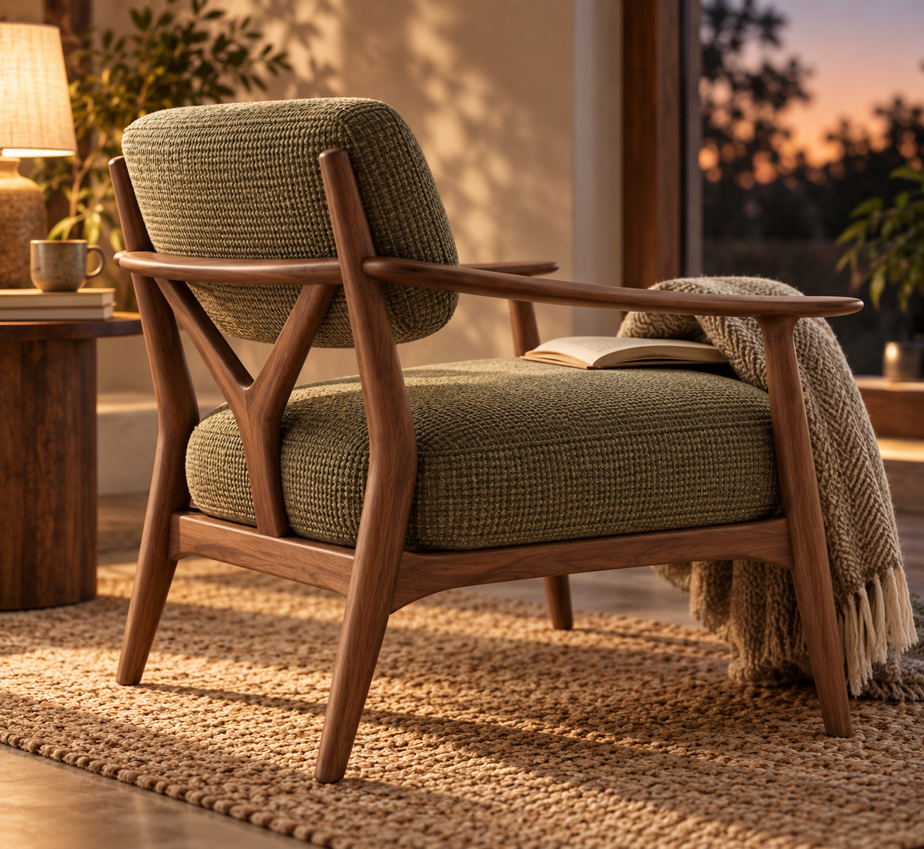 Cove Lounge Chair concept use case: A seat for slower hours