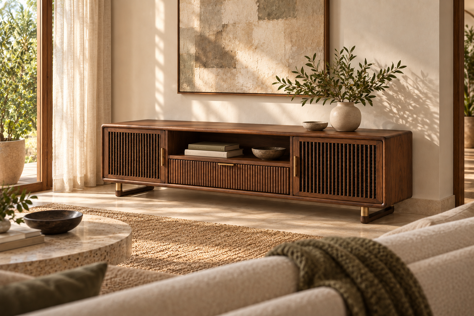 Tara Low Cabinet concept use case: Things worth keeping close