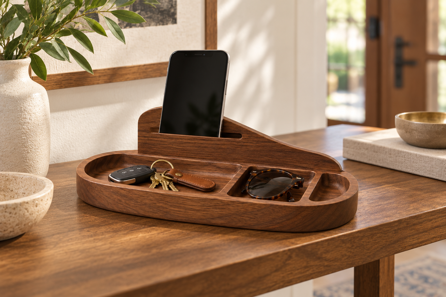 Vale Entry Catchall concept in a furnished room