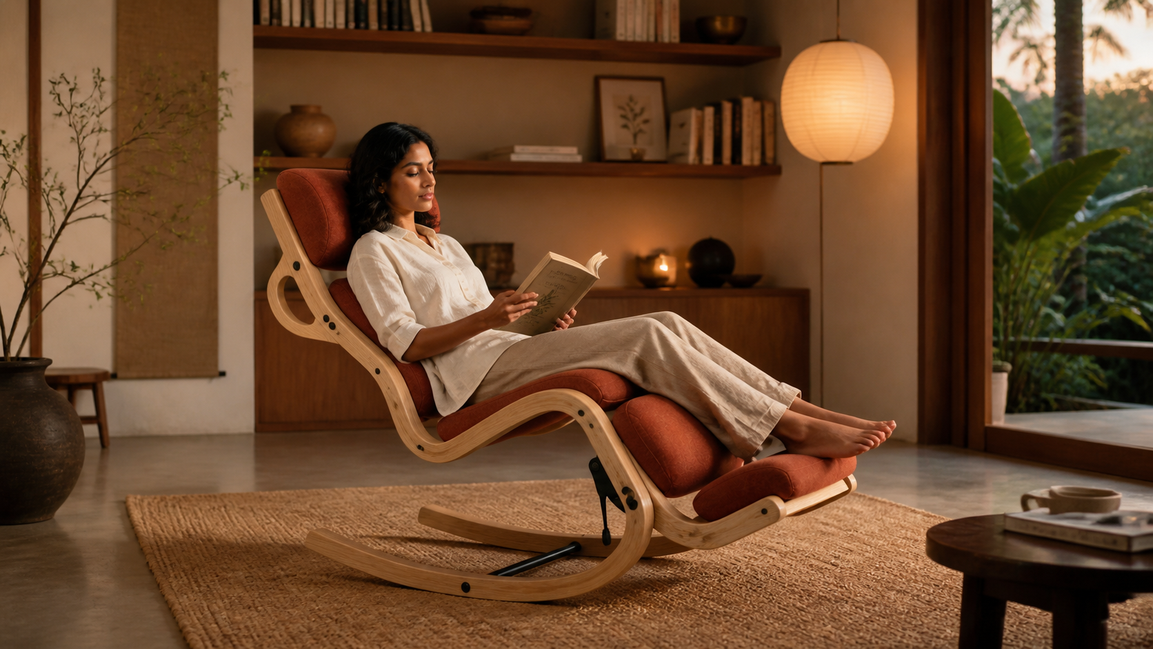 AUTHË v2 · Restline Reclining Rocker · quiet Japandi interior