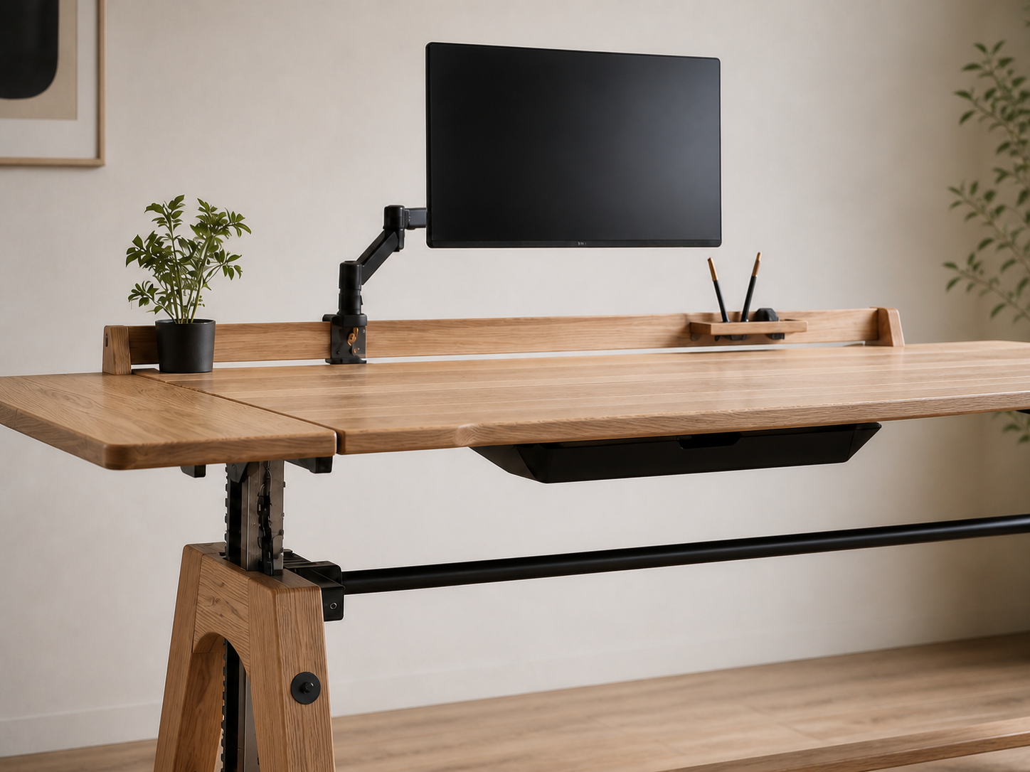 AUTHË v2 · Counterpoise Workstation · rear rail and practical holders