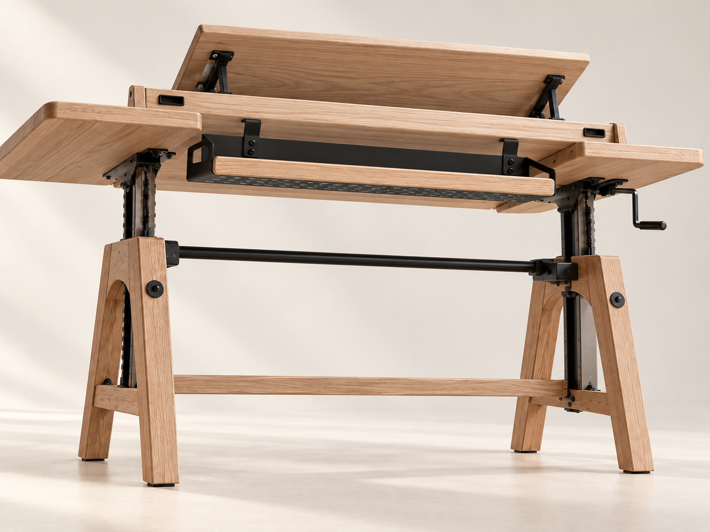 Counterpoise Cable Tray concept in a furnished room