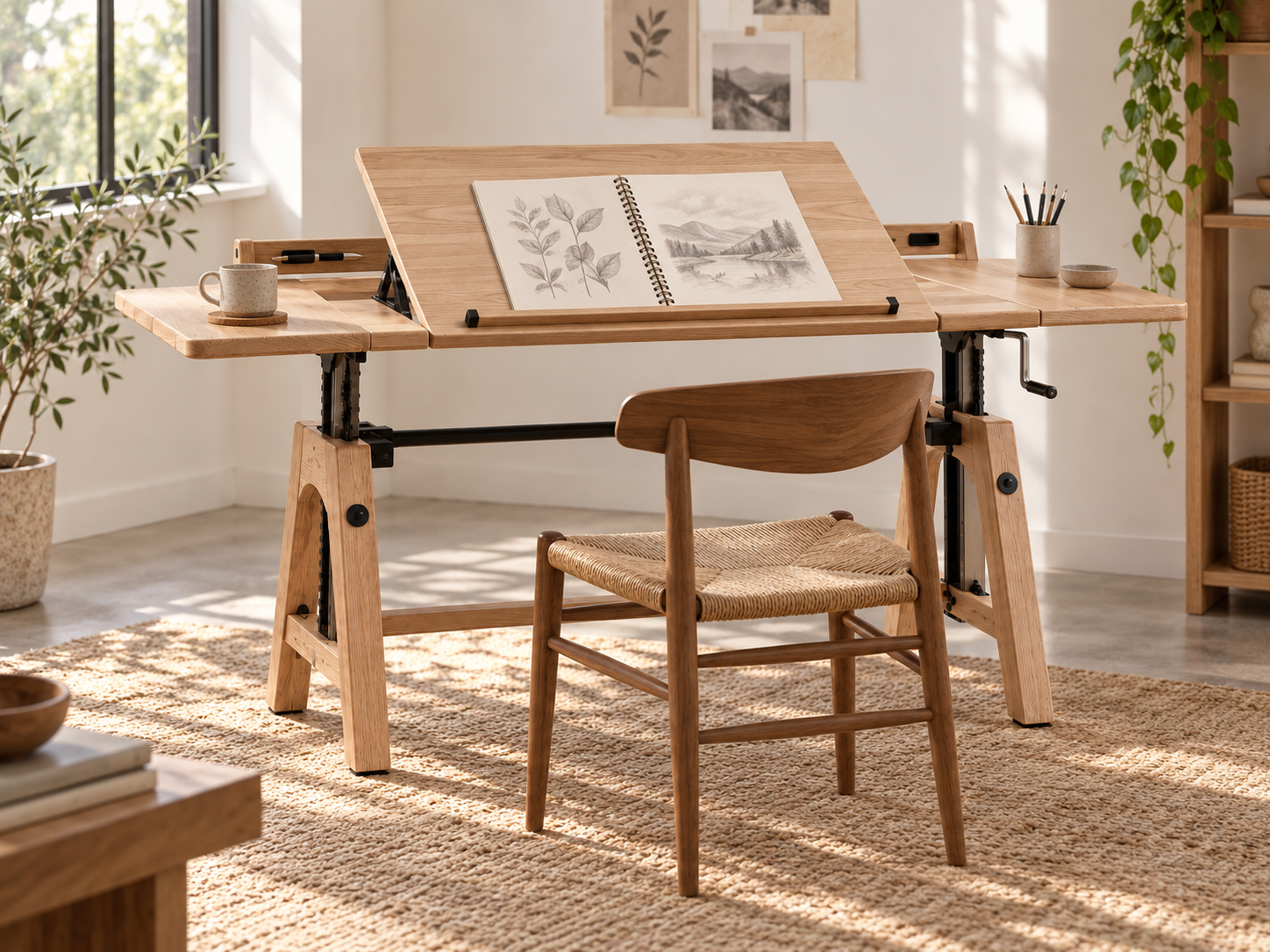 Counterpoise Manual Workstation concept in a furnished room