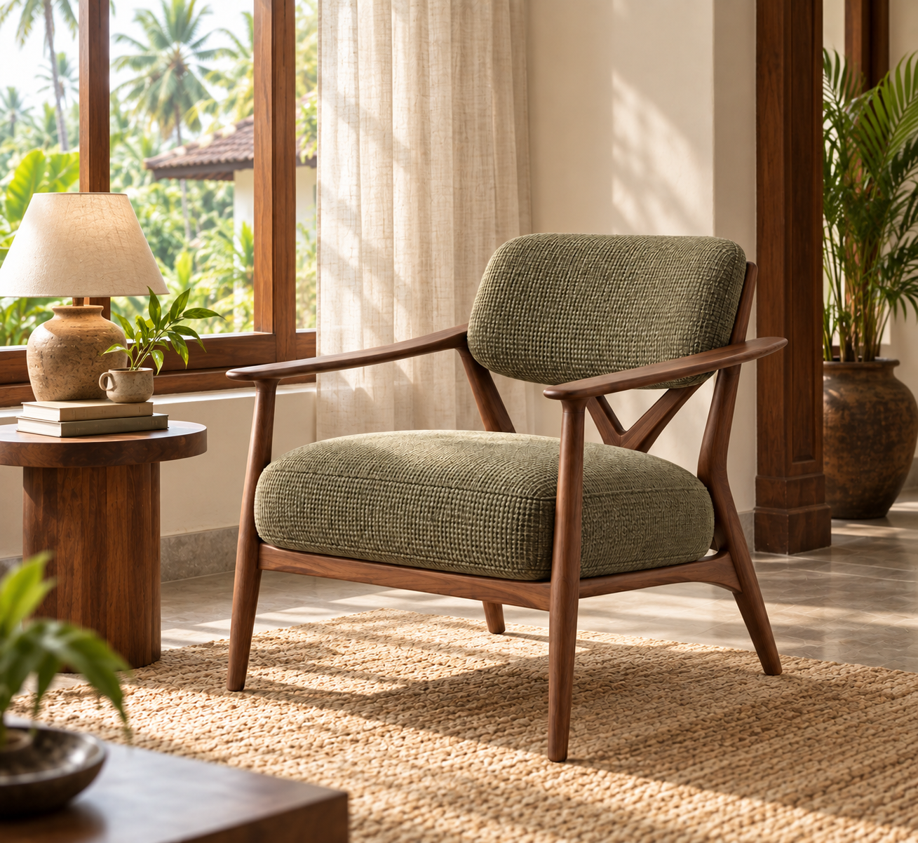 Cove Lounge Chair concept placement: A corner made for staying