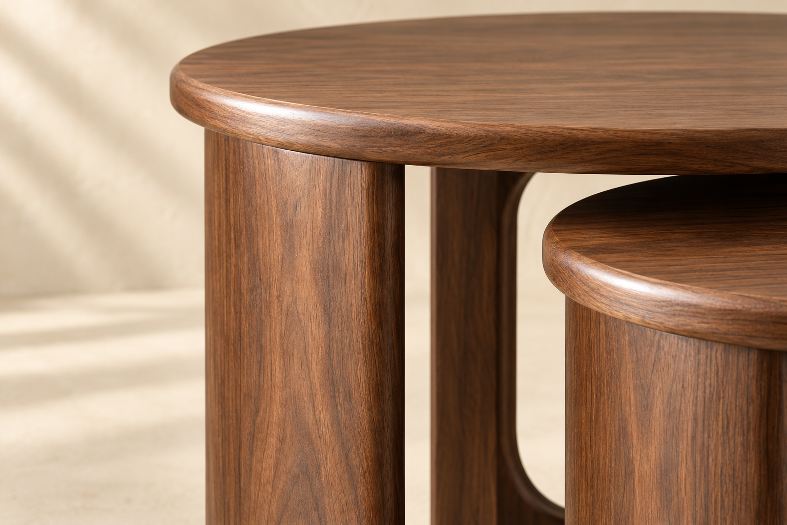 Luma Nesting Tables proposed form and finish detail
