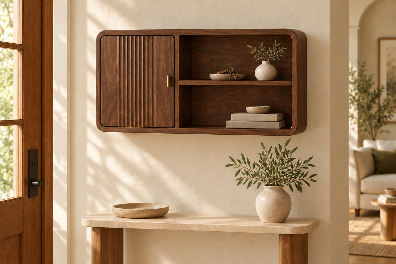 Oru Wall Cabinet concept placement: Storage off the floor