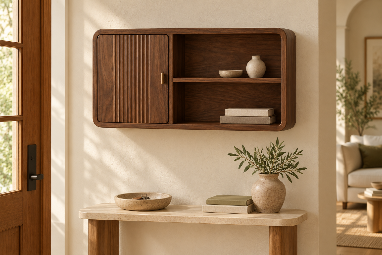 Oru Wall Cabinet concept in a furnished room