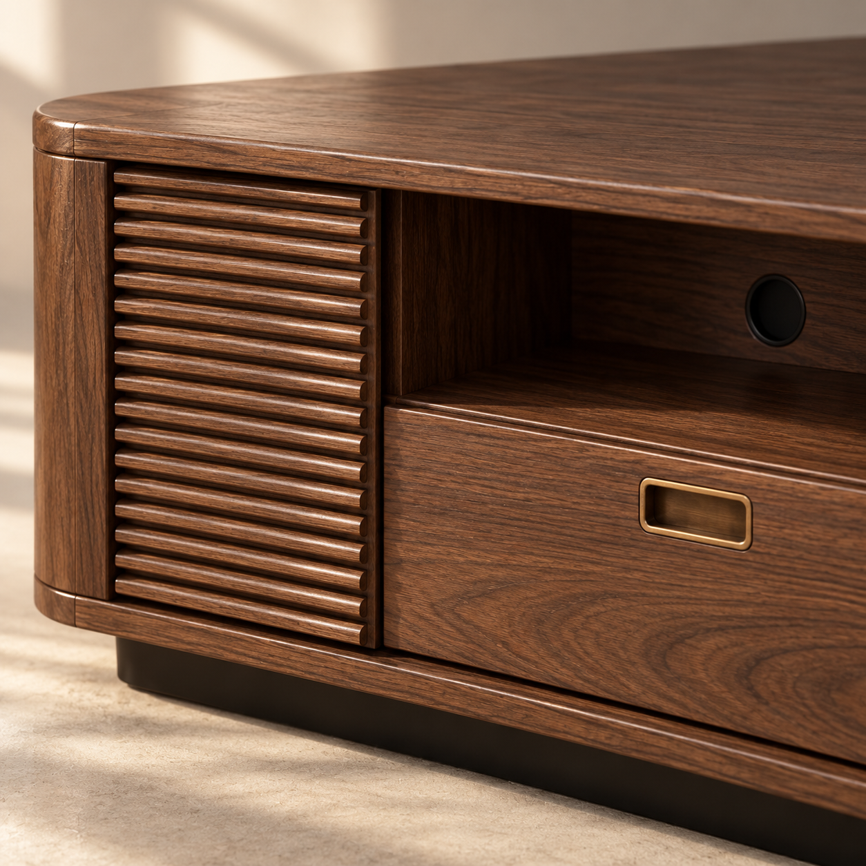 Sora Media Console proposed form and finish detail